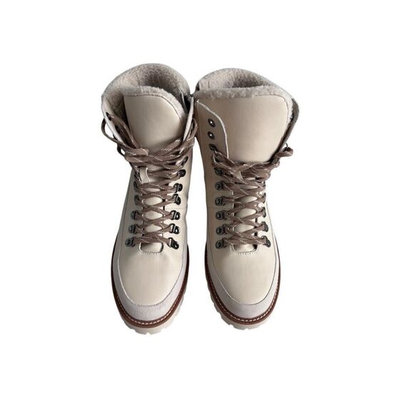 Blondo Natashia Womens Bone Leather Waterproof Faux Shearling Cuff Boots Size 9M - Picture 16 of 16
